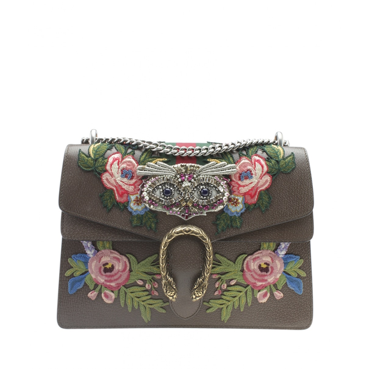 Gucci dionysus brown leather handbag