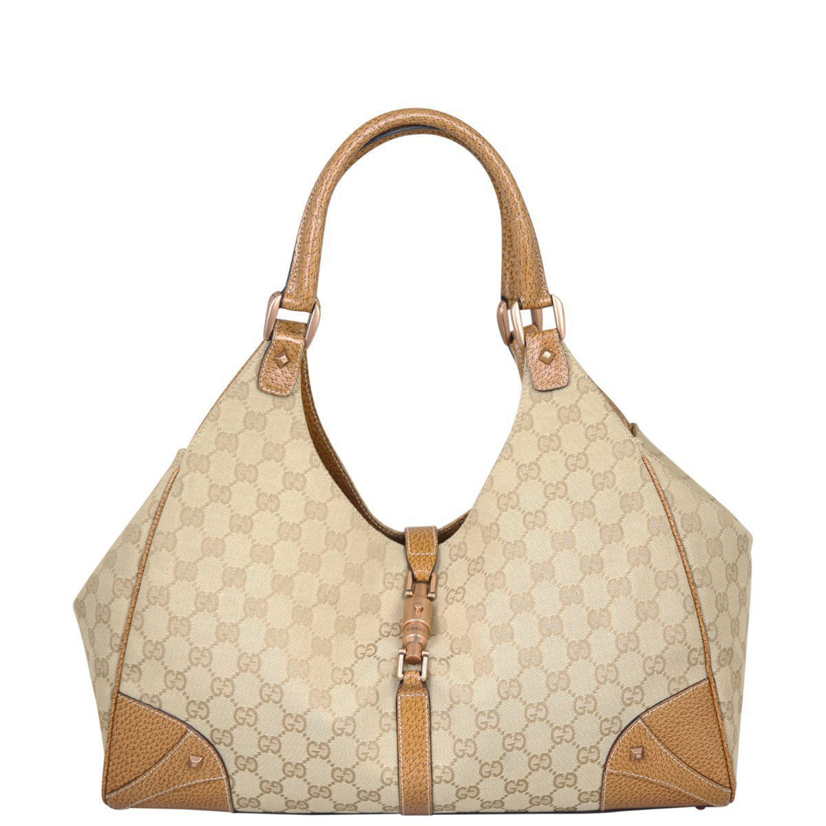 Gucci GG Canvas Jackie Nailhead Tote