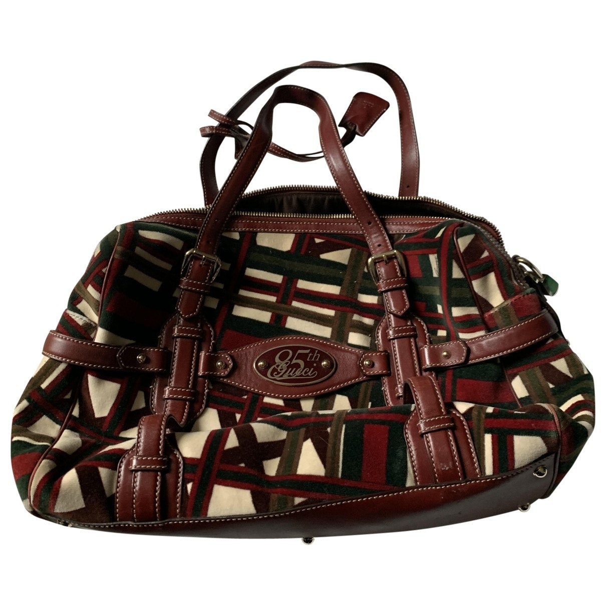 Gucci multicolour velvet handbag