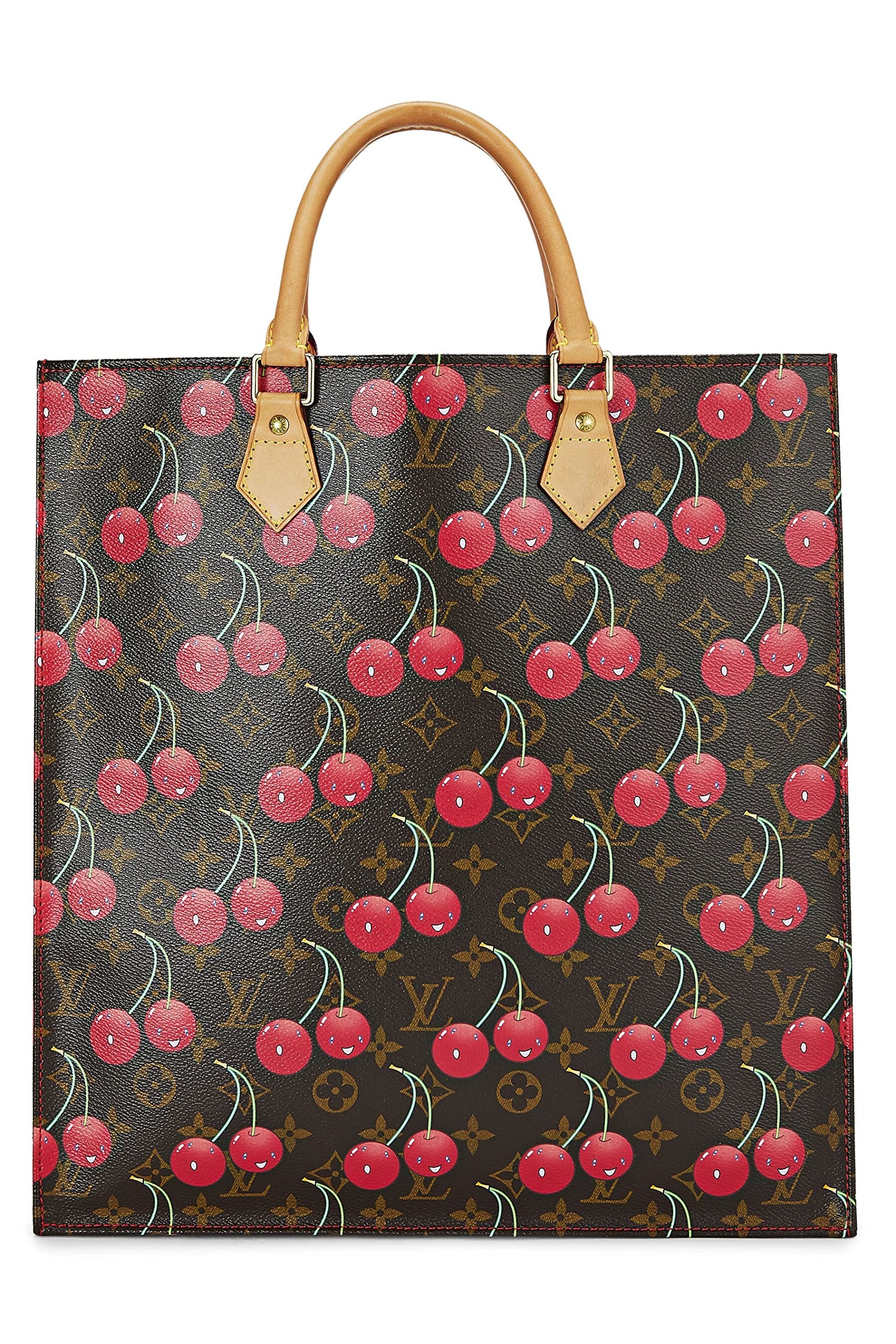 Louis Vuitton,  Takashi Murakami x Louis Vuitton Monogram Cerises Sac Plat, Brown
