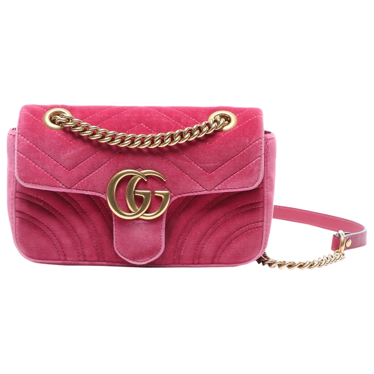 Gucci marmont pink velvet handbag