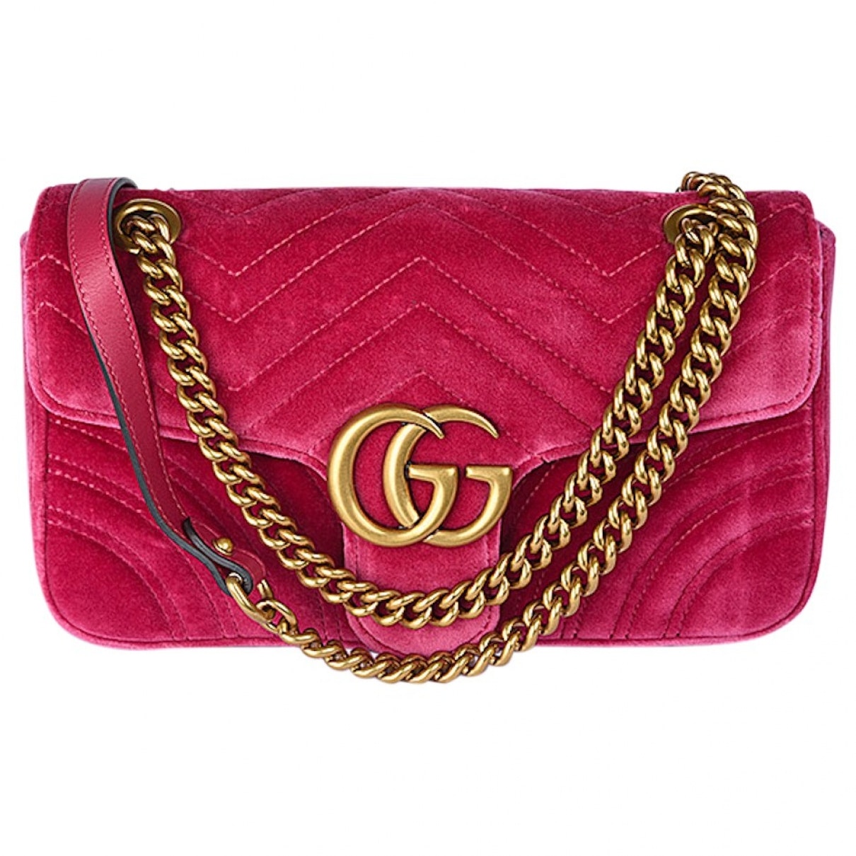 Gucci marmont pink velvet handbag