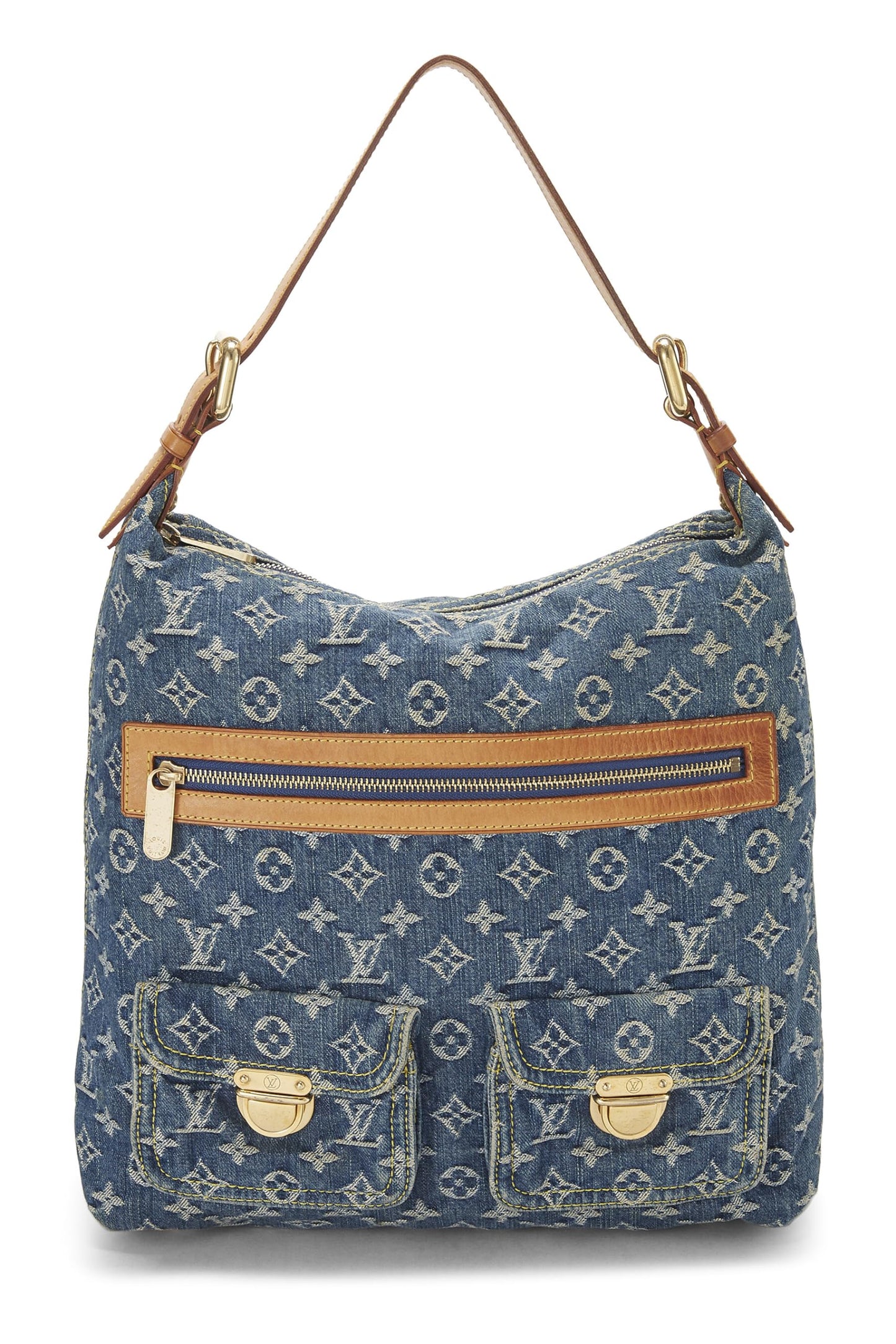 Louis Vuitton,  Blue Monogram Denim Baggy GM, Blue