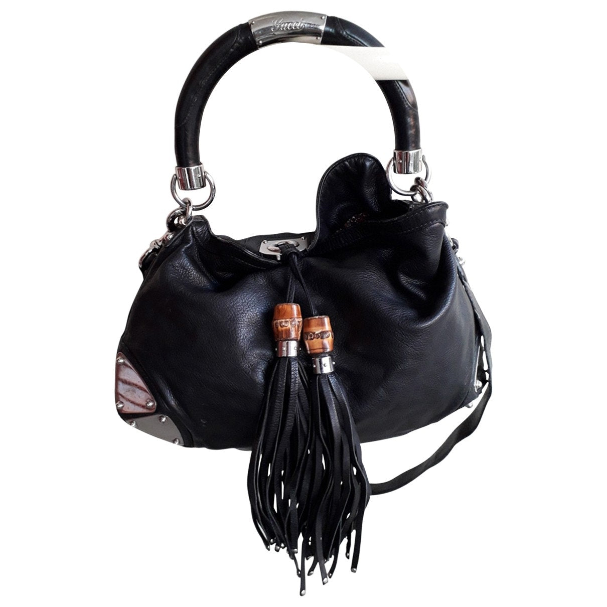 Gucci Indy Black Leather Handbag