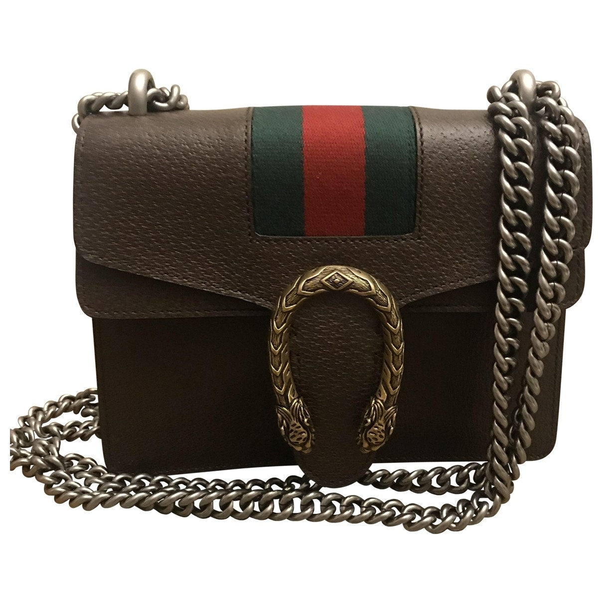 Gucci dionysus brown leather handbag