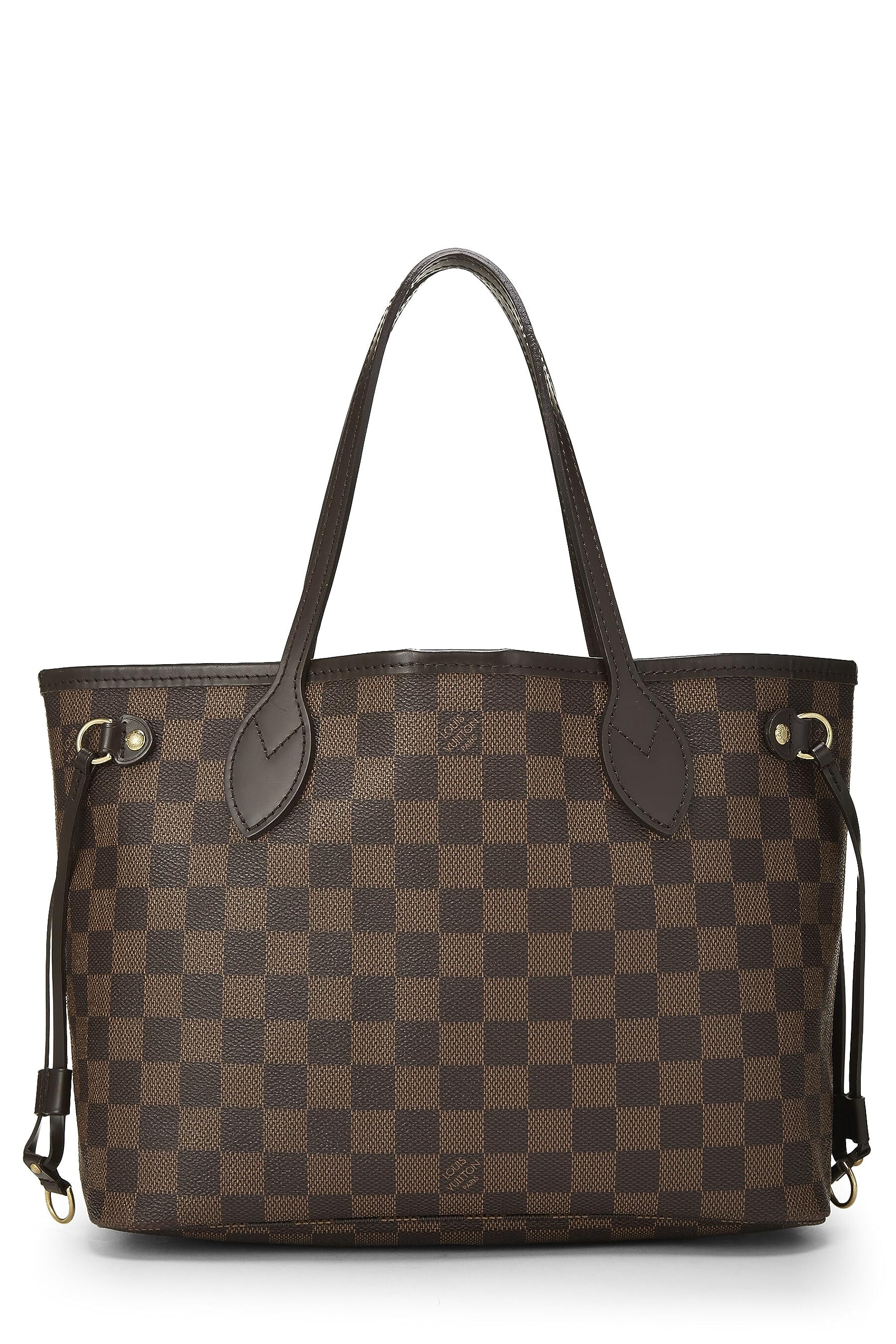 Louis Vuitton,  Damier Ebene Neverfull PM, Brown