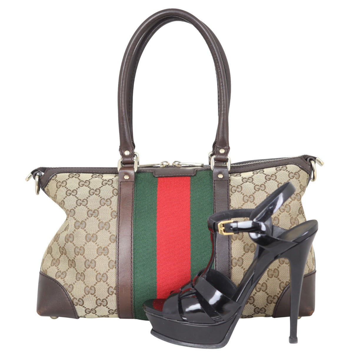 Gucci GG Canvas Rania Top Handle Bag