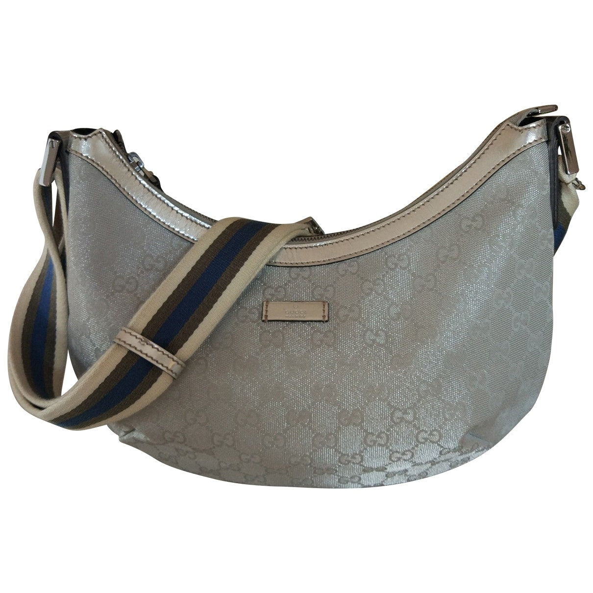 Gucci metallic cloth handbag