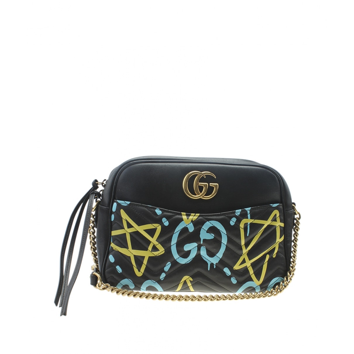 Gucci marmont black leather handbag