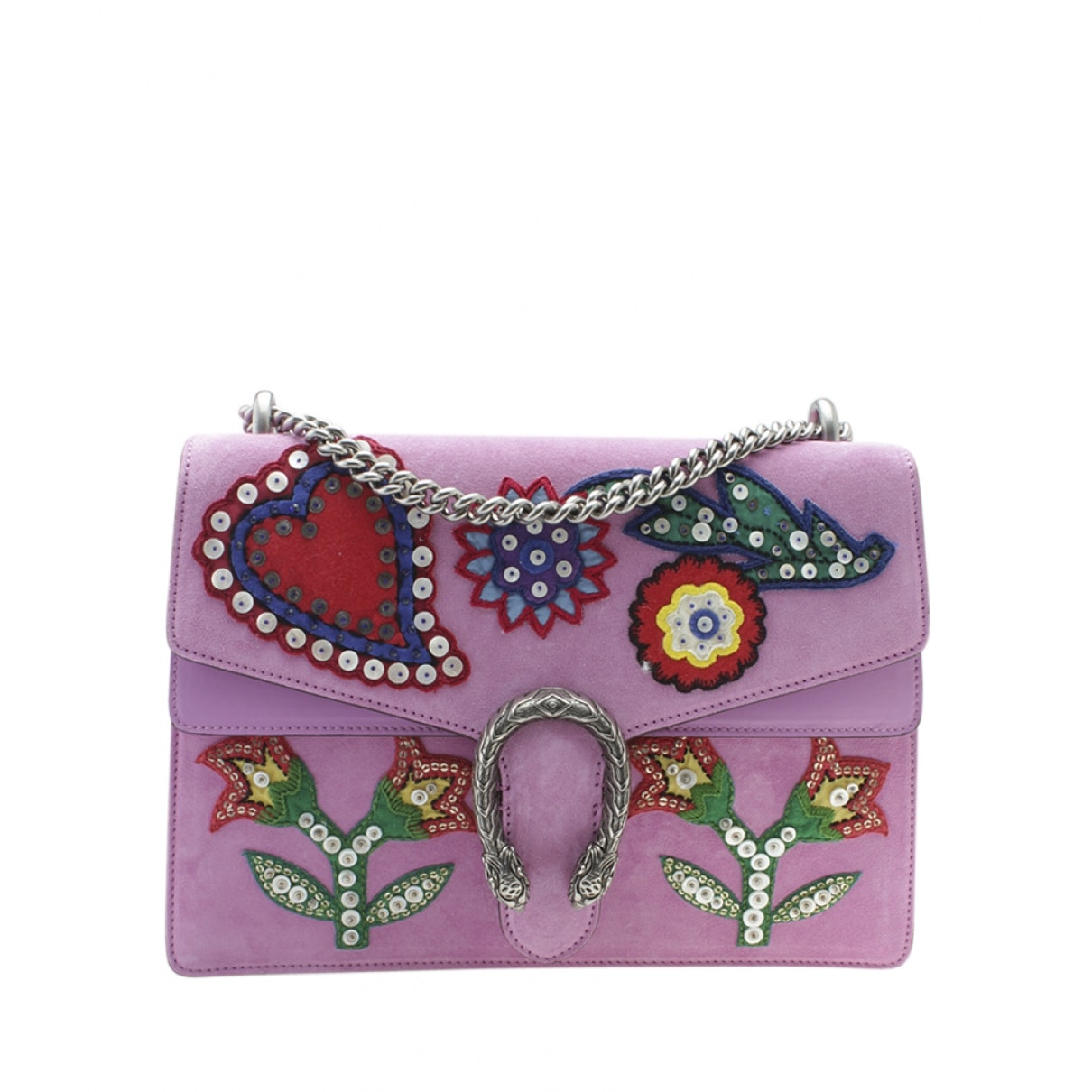 Gucci dionysus pink suede handbag