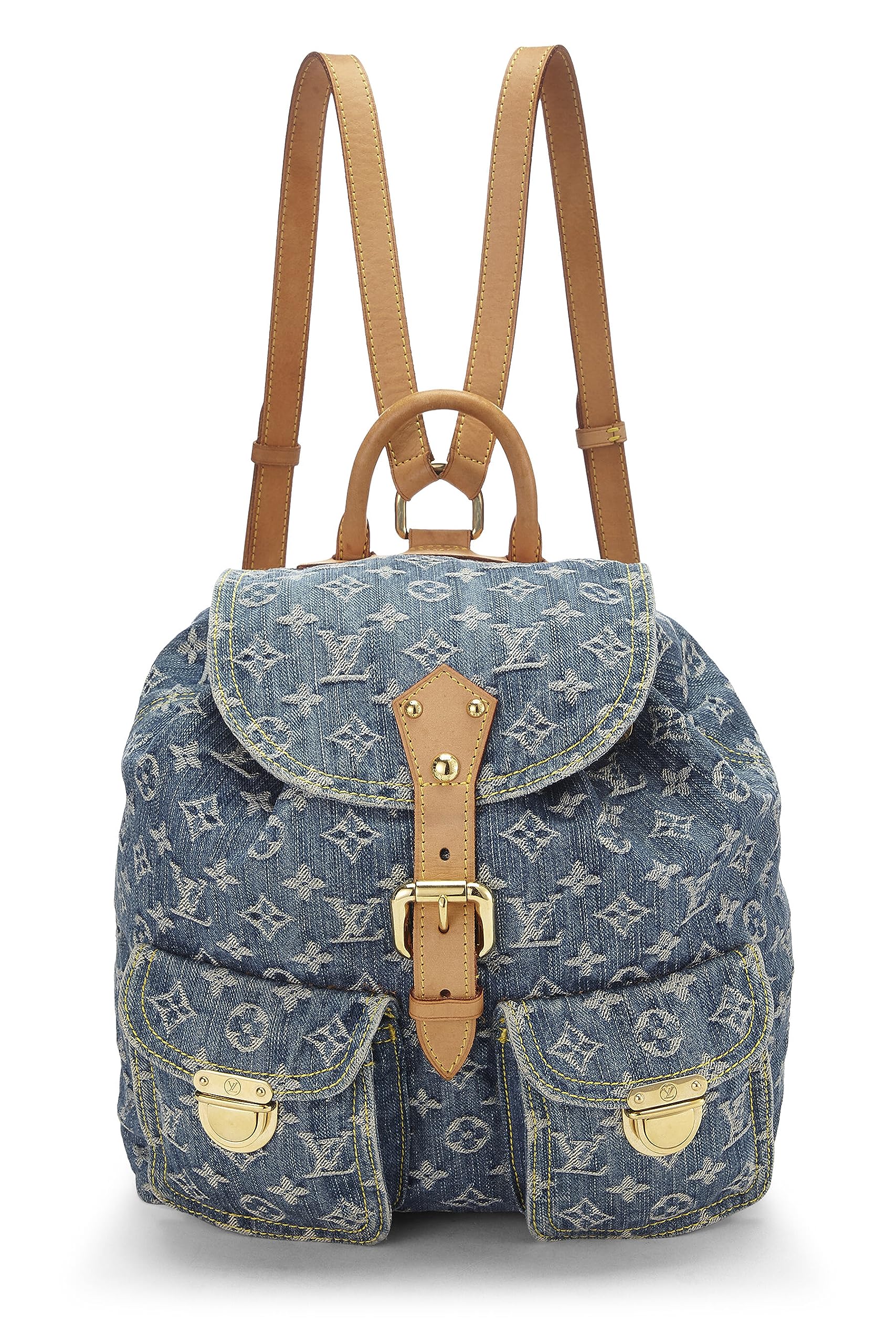 Louis Vuitton,  Blue Monogram Denim Sac a Dos GM, Blue