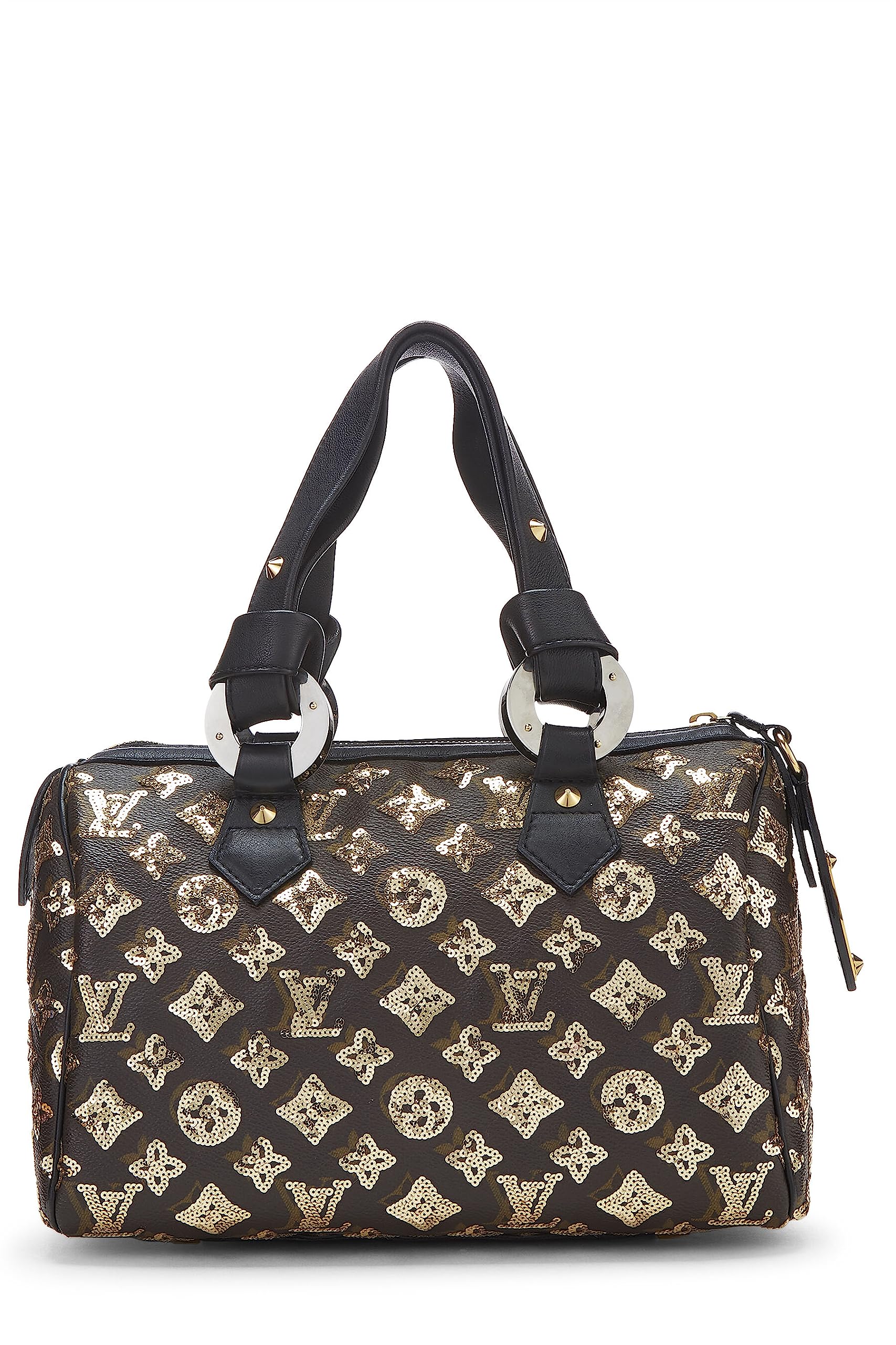 Louis Vuitton,  Gold Monogram Eclipse Speedy 30, Gold