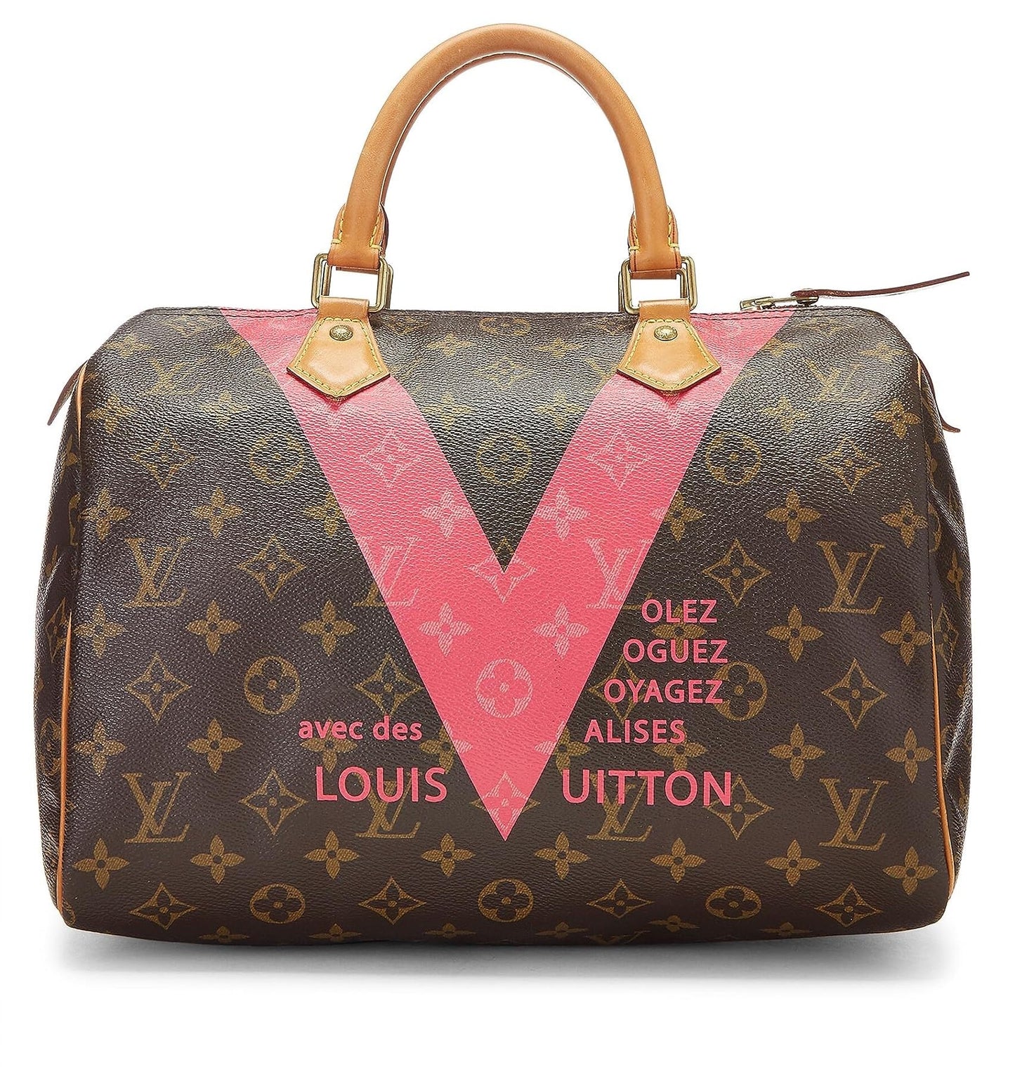 Louis Vuitton,  Pink Monogram V Speedy 30, Pink