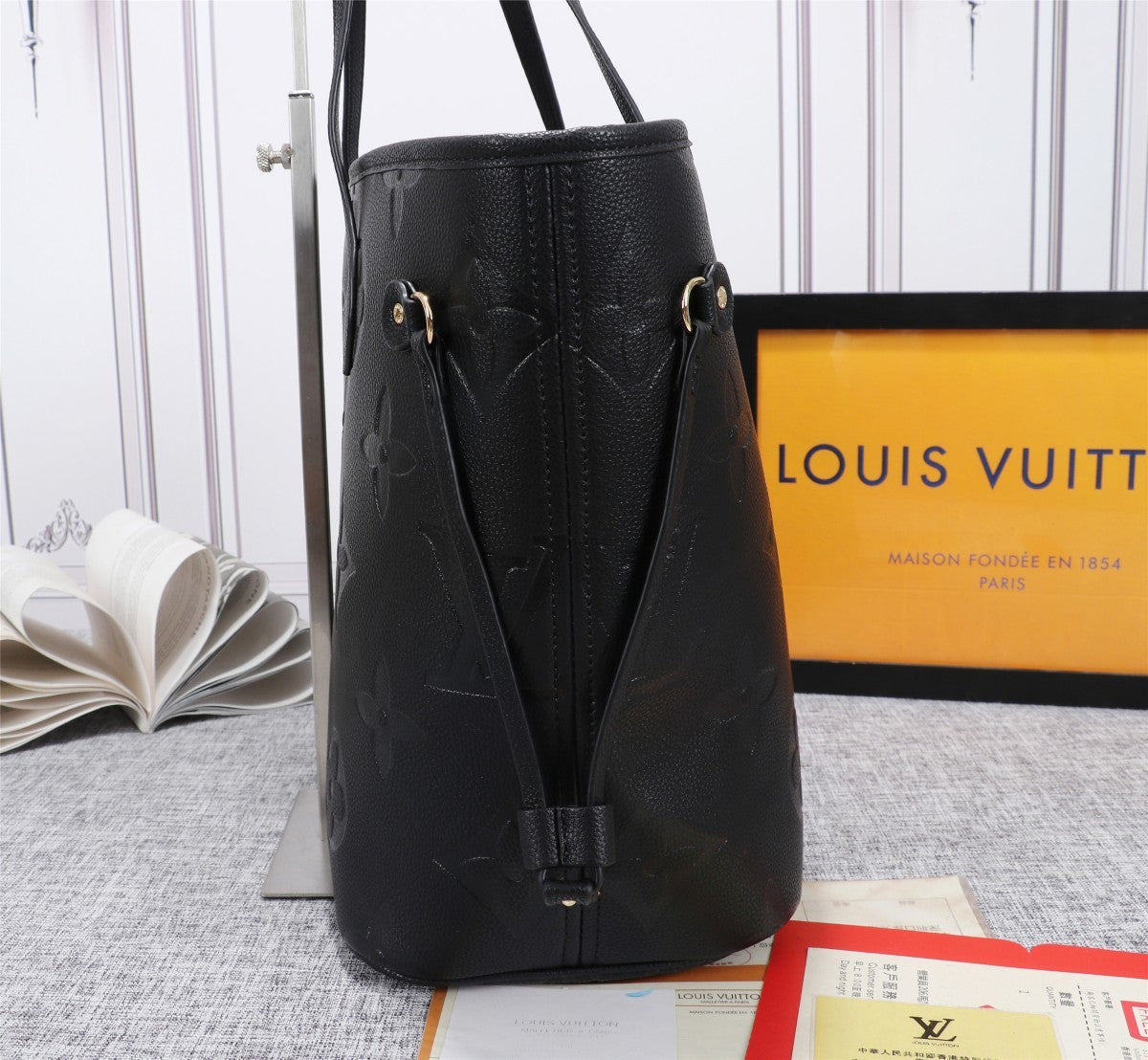 Top Quality Neverfull Mm Tote Bag Empreinte Monogram Black Shoulder Bag M45685 8024