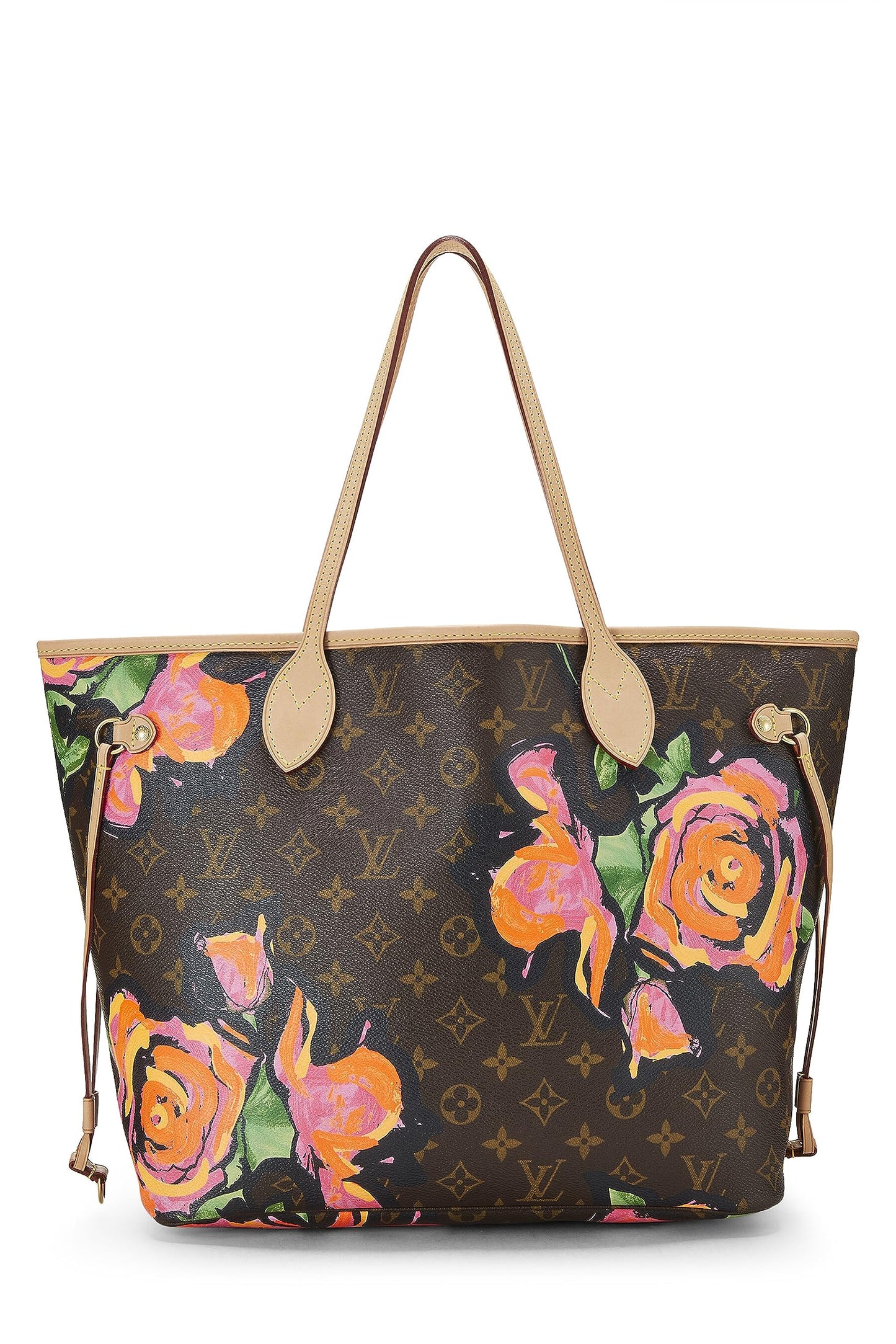 Louis Vuitton,  Stephen Spro  x Louis Vuitton Monogram Canvas Roses Neverfull MM, Brown