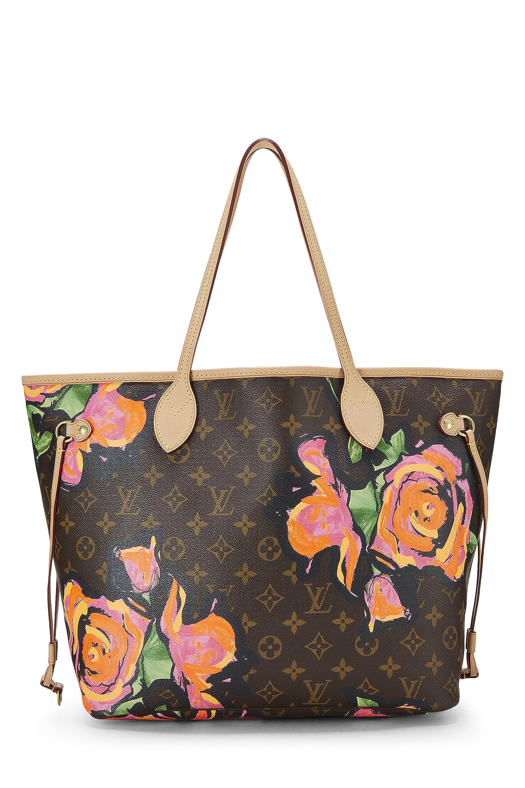 Louis Vuitton,  Stephen Spro  x Louis Vuitton Monogram Canvas Roses Neverfull MM, Brown