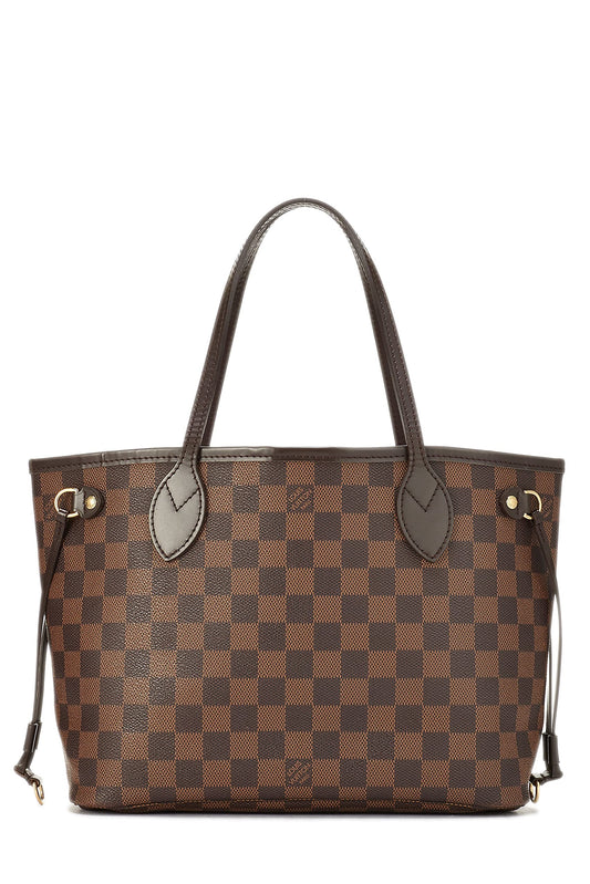 Louis Vuitton,  Damier Ebene Neverfull PM, Brown