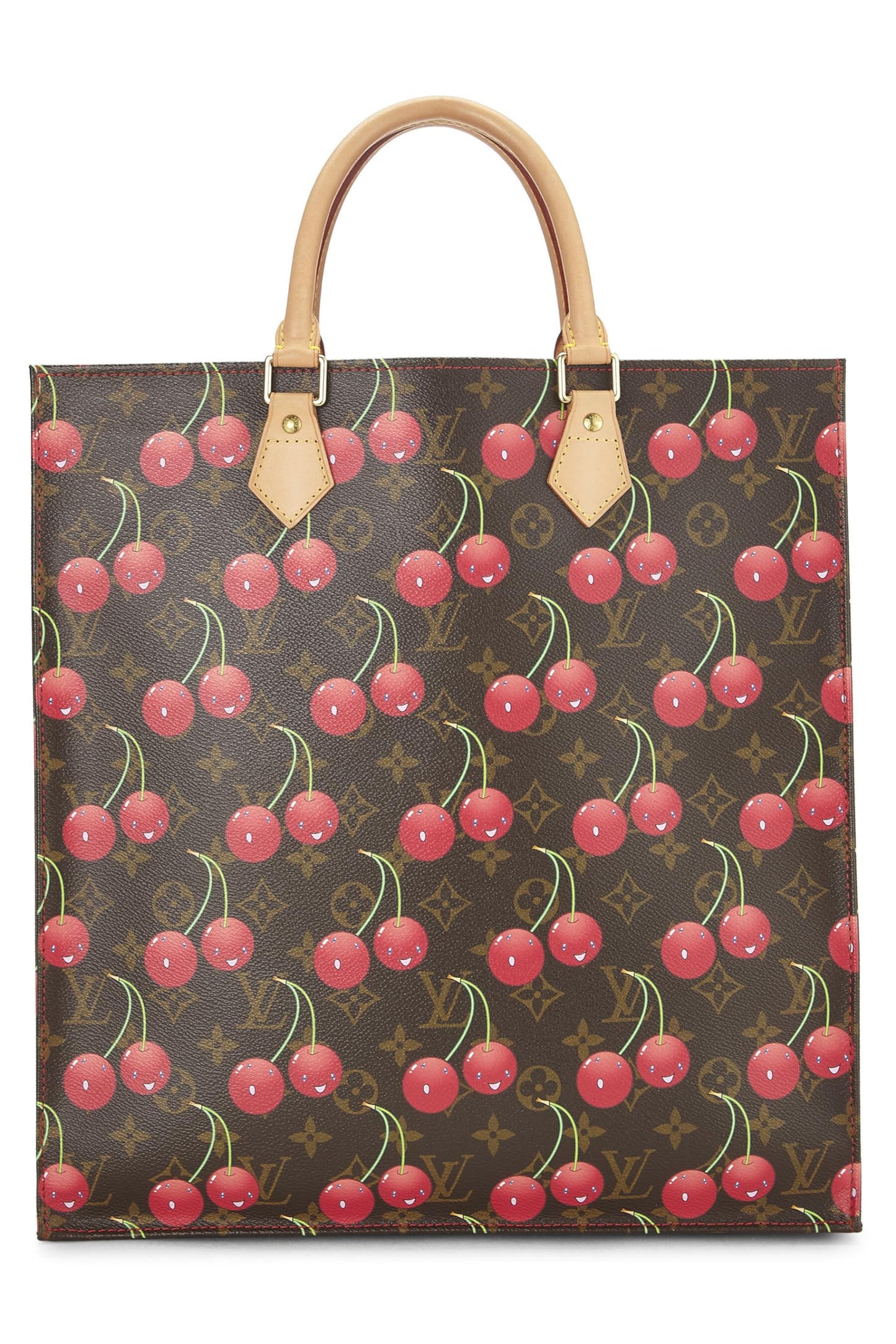 Louis Vuitton,  Takashi Murakami x Louis Vuitton Monogram Cerises Sac Plat, Brown