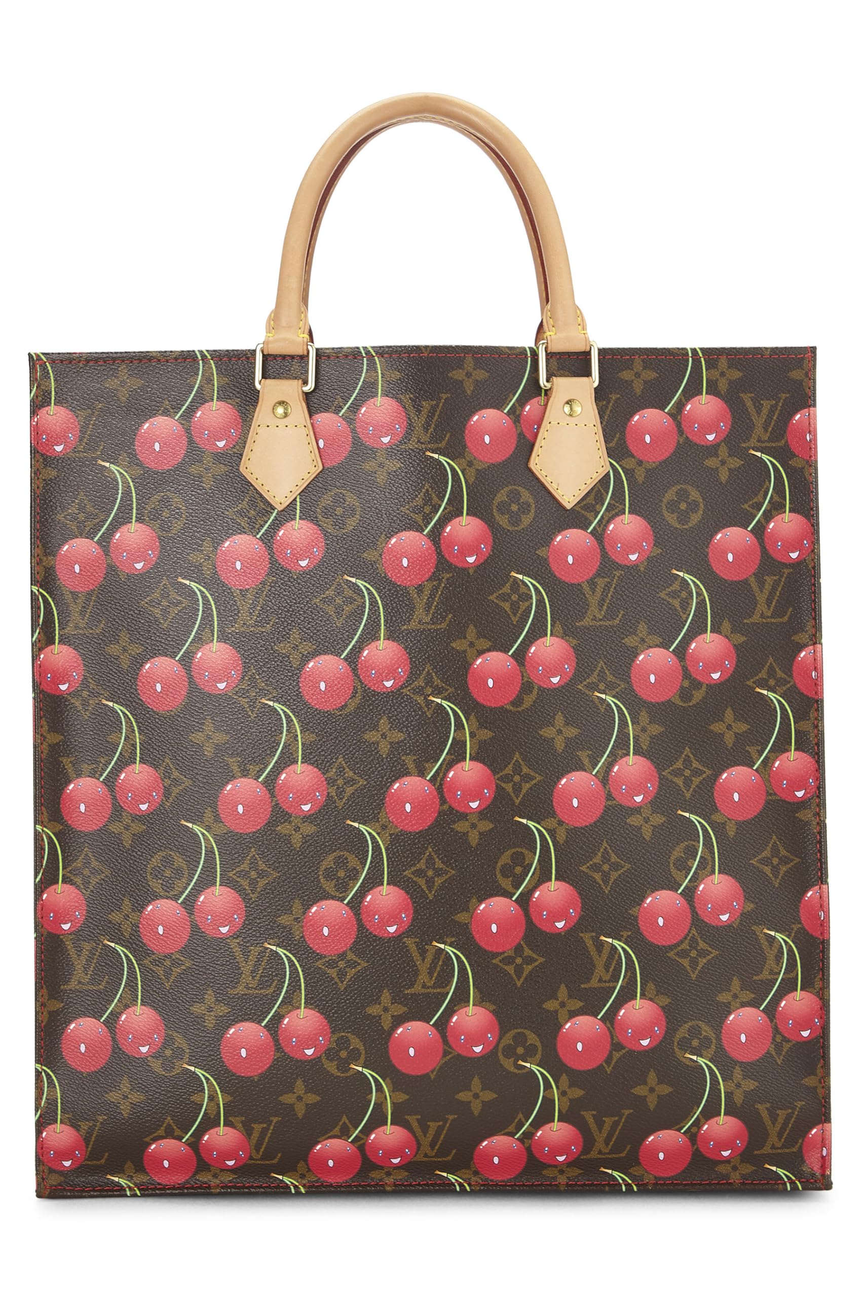Louis Vuitton,  Takashi Murakami x Louis Vuitton Monogram Cerises Sac Plat, Brown