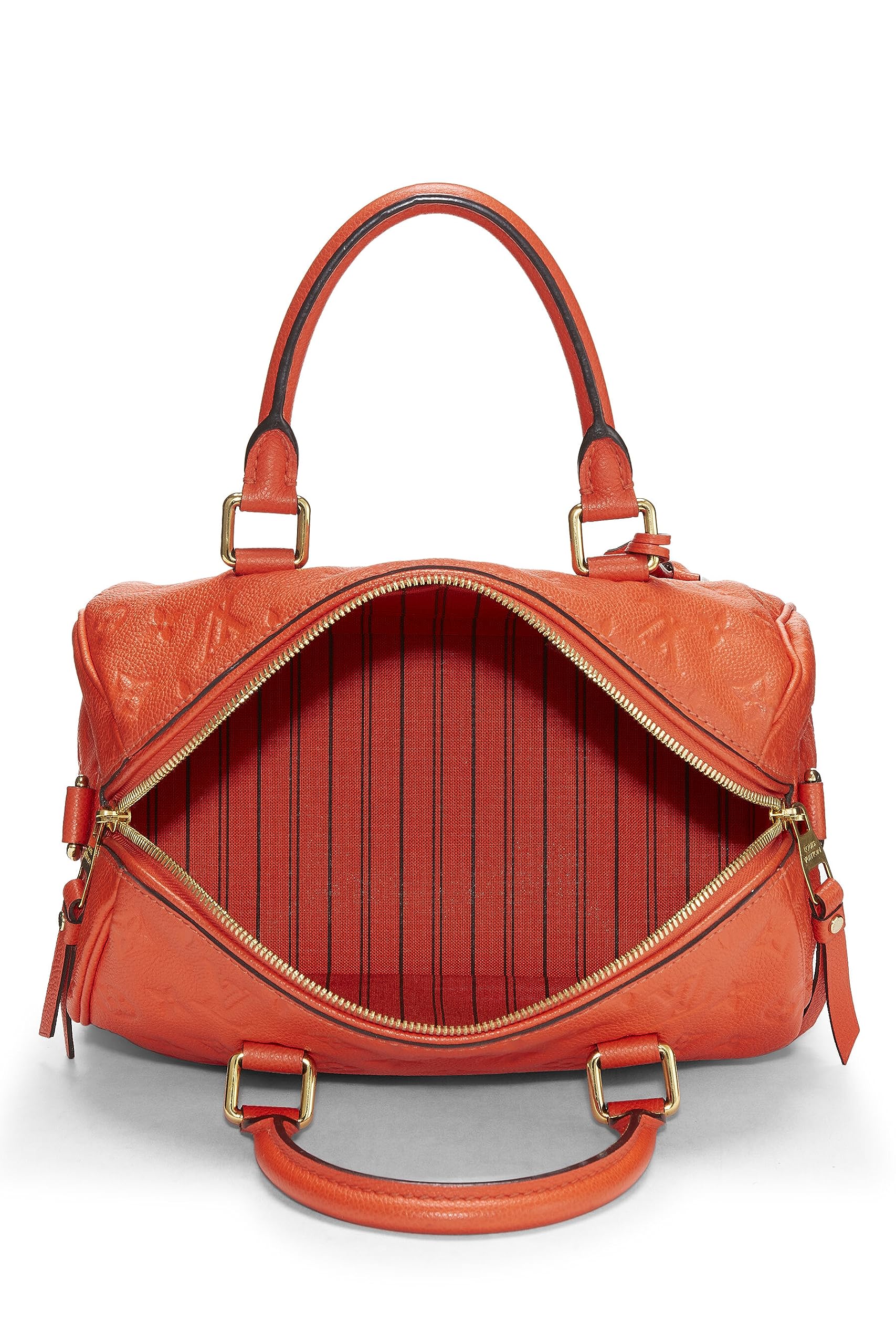 Louis Vuitton,  Orange Monogram Empreinte Speedy Bandouliere 25, Orange