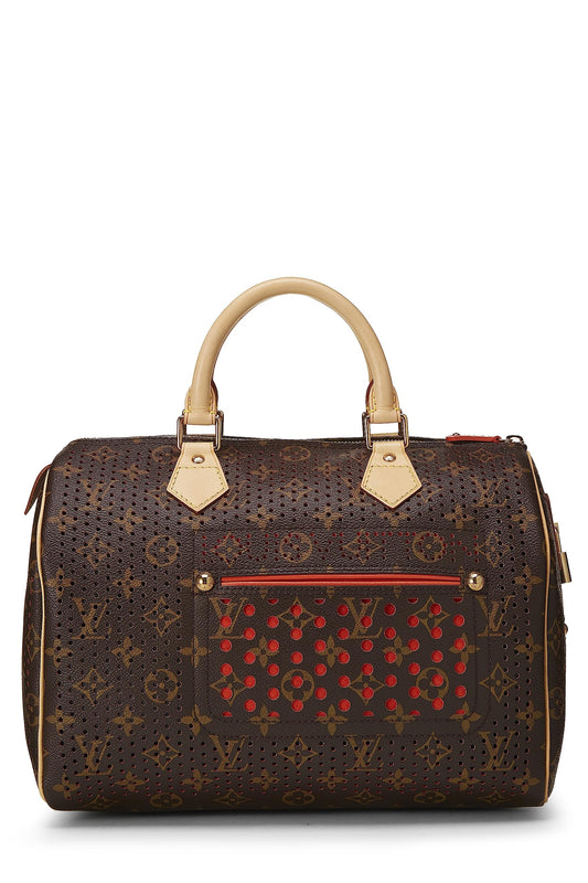 Louis Vuitton,  Orange Monogram Canvas Perforated Speedy 30, Orange