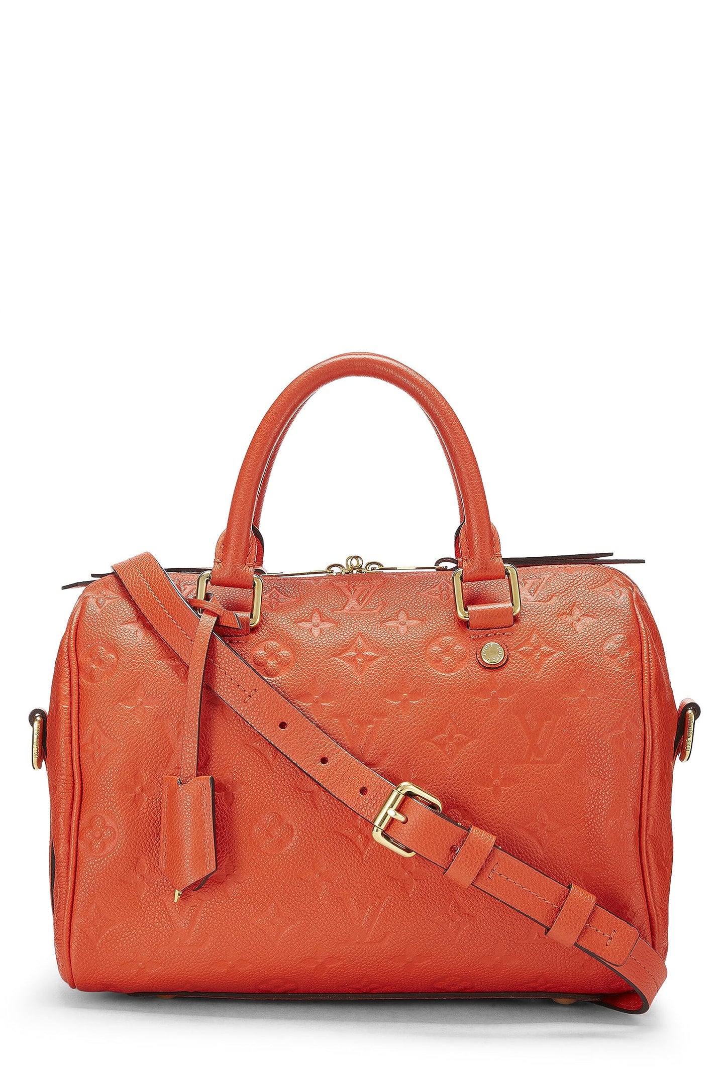 Louis Vuitton,  Orange Monogram Empreinte Speedy Bandouliere 25, Orange