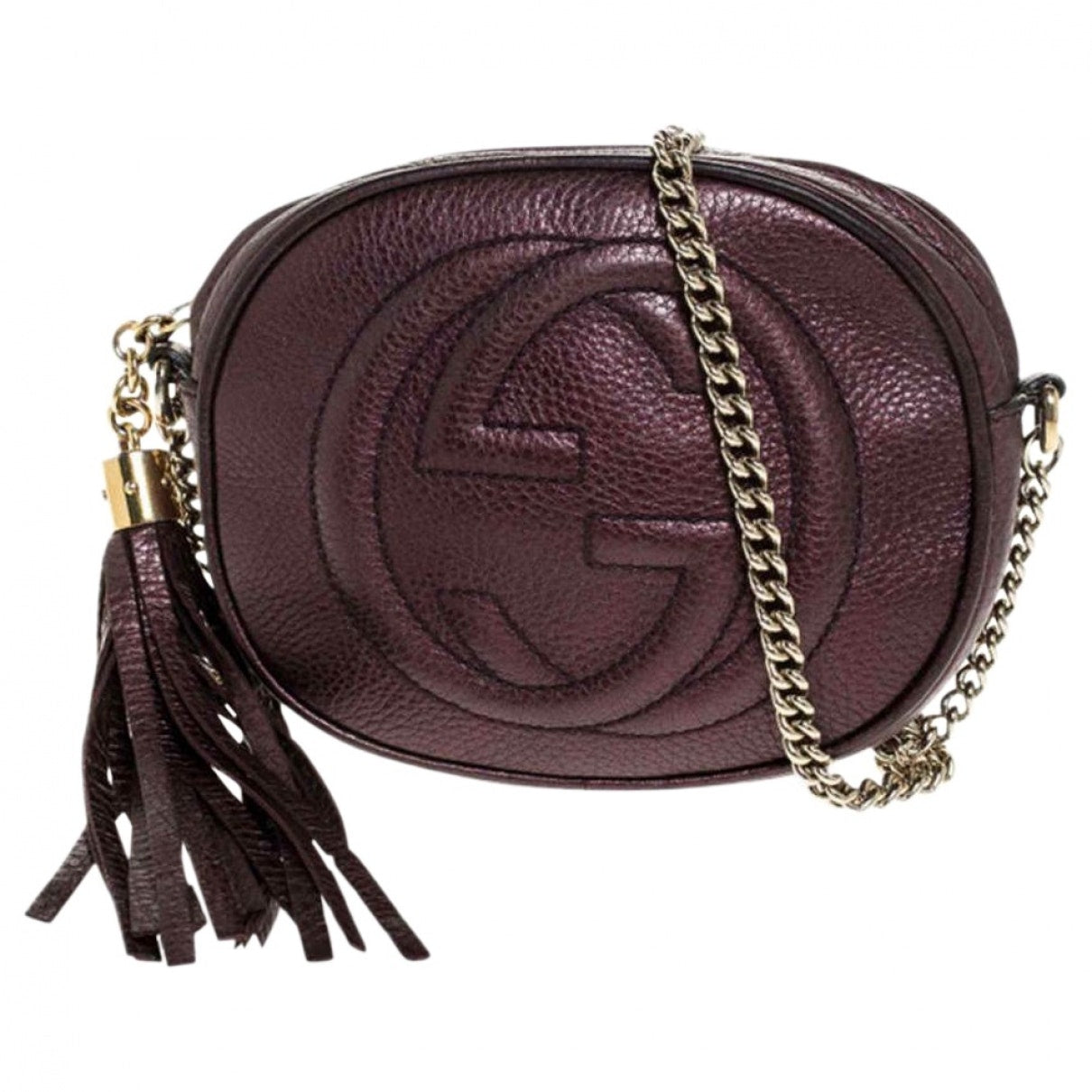 Gucci soho metallic leather handbag