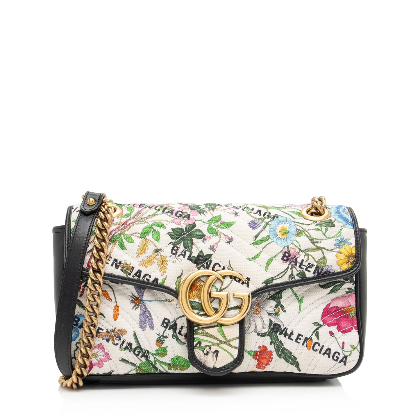 Gucci x Luxury Balenciaga Trending Flora Canvas Small Flap Marmont Shoulder Bag Shoulder Bag