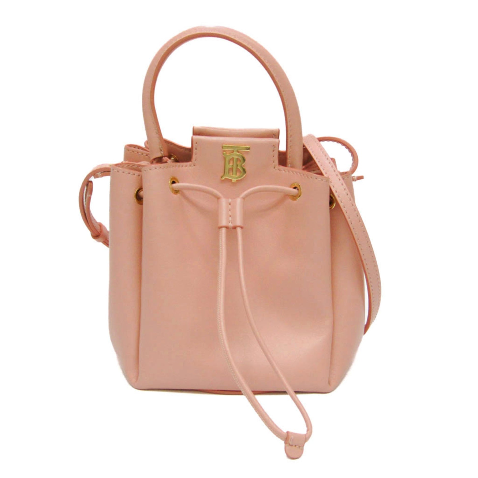 Burberry Tb Shoulder Bag Leather Pink