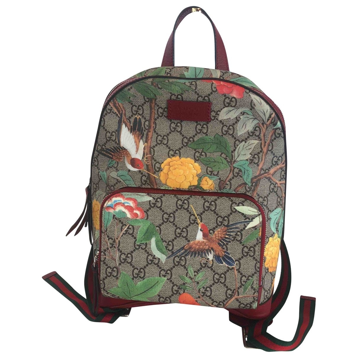 Gucci beige cloth backpacks