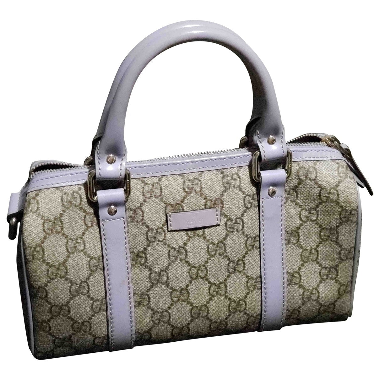 Gucci boston beige cloth handbag