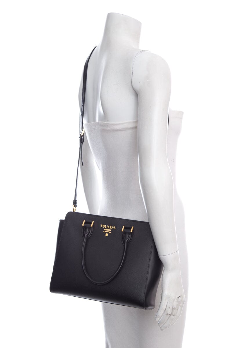 Prada Prada Black Saffiano Leather Handbag Travel Bag