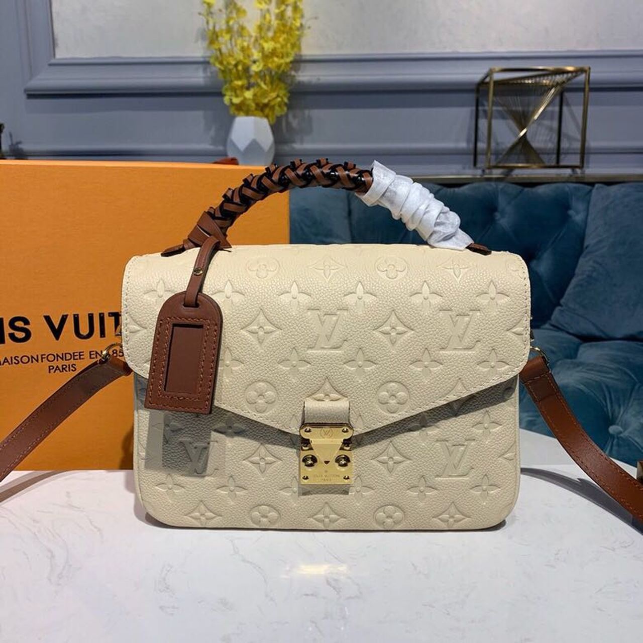 Top Quality Pochette Metis Empreinte Creme Caramel Monogram Beige Crossbody Bag