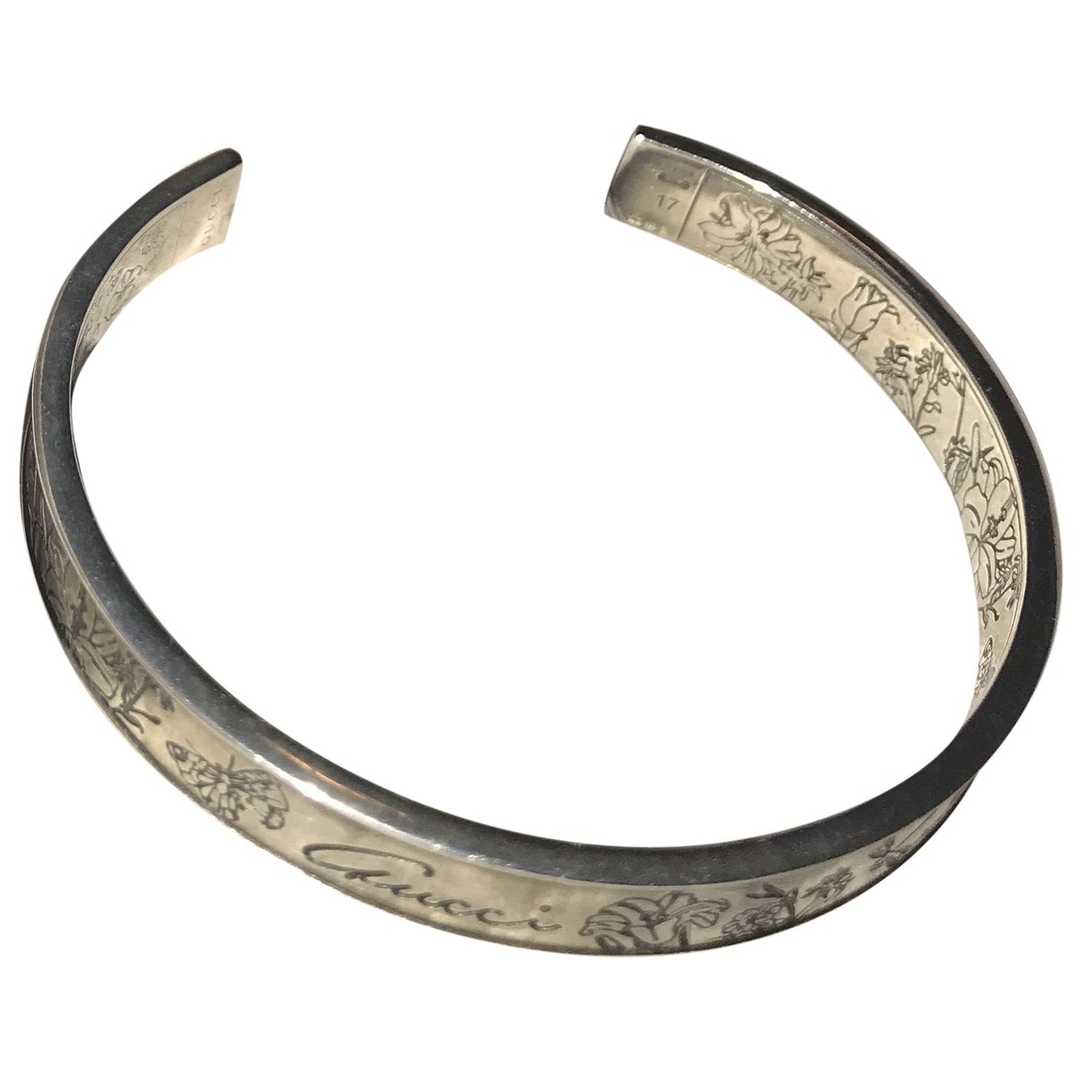Gucci metallic silver bracelets
