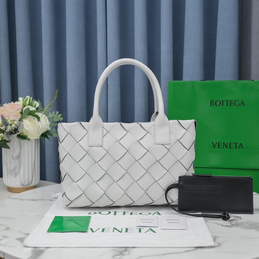Top Quality Braided Maxi Cava Tote Bag White