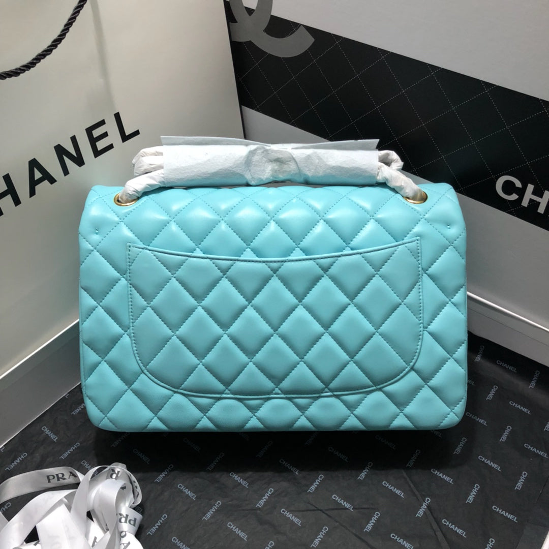 CHLLarge Classic Hardware , ’s Blue Gold Shoulder Bag