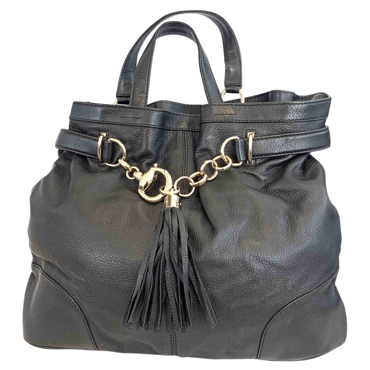Gucci black leather handbag