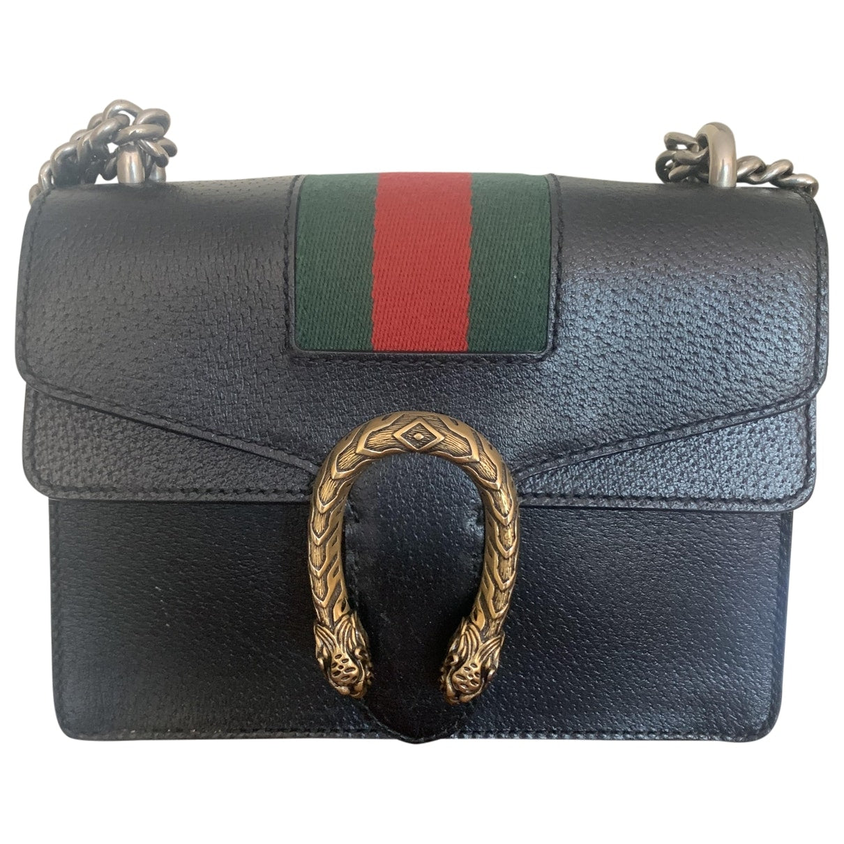 Gucci dionysus black leather handbag