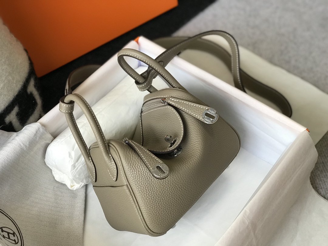 Top Quality Lindy Bag Light Grey With Gold Mini Crossbody Bag