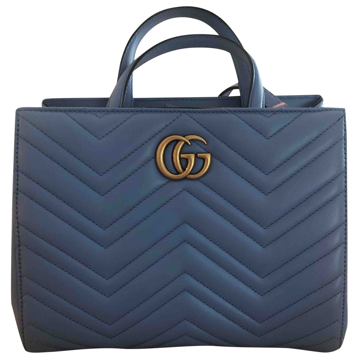 Gucci marmont turquoise leather handbag