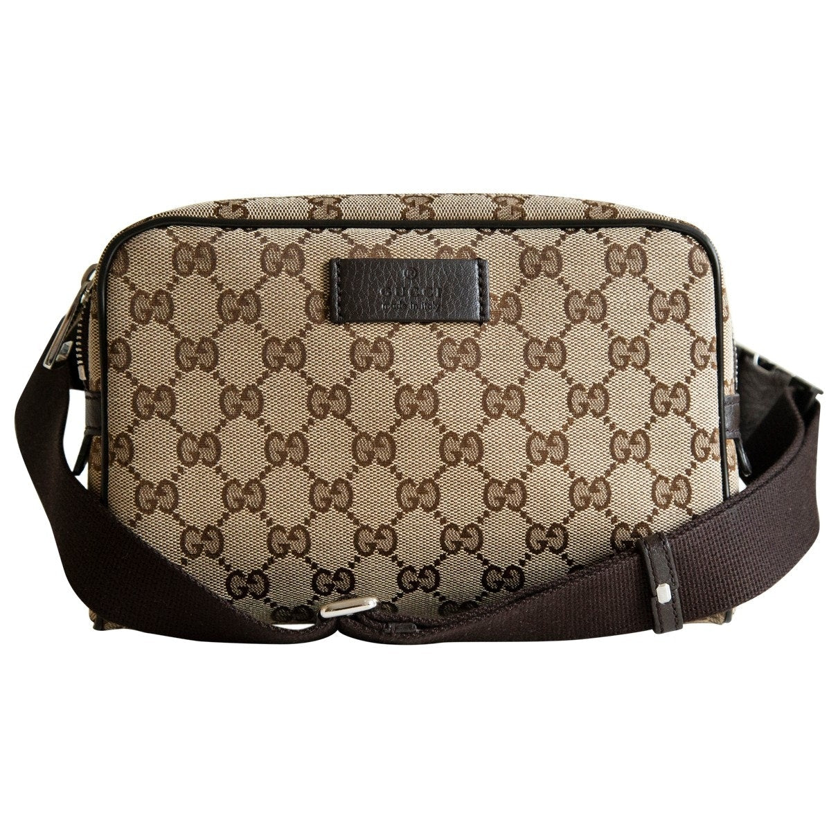 Gucci brown cloth handbag