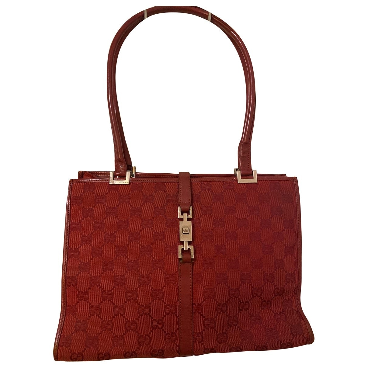 Gucci jackie red cloth handbag