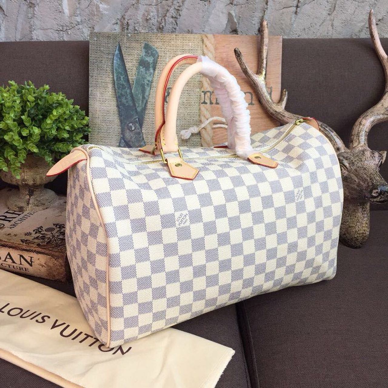 Top Quality Speedy Damier Azur For Women Canvas Travel Bag N41369 4204