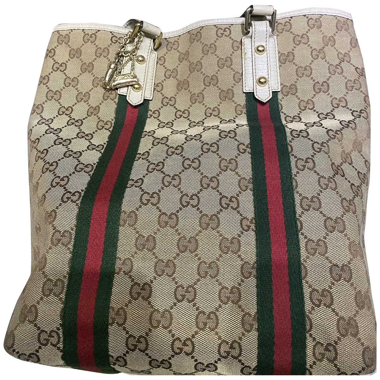 Gucci beige cloth handbag