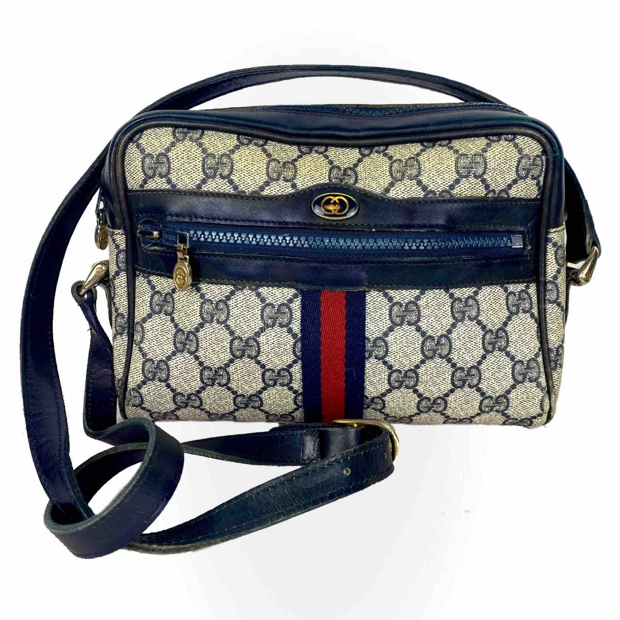 Gucci ophidia navy cloth handbag
