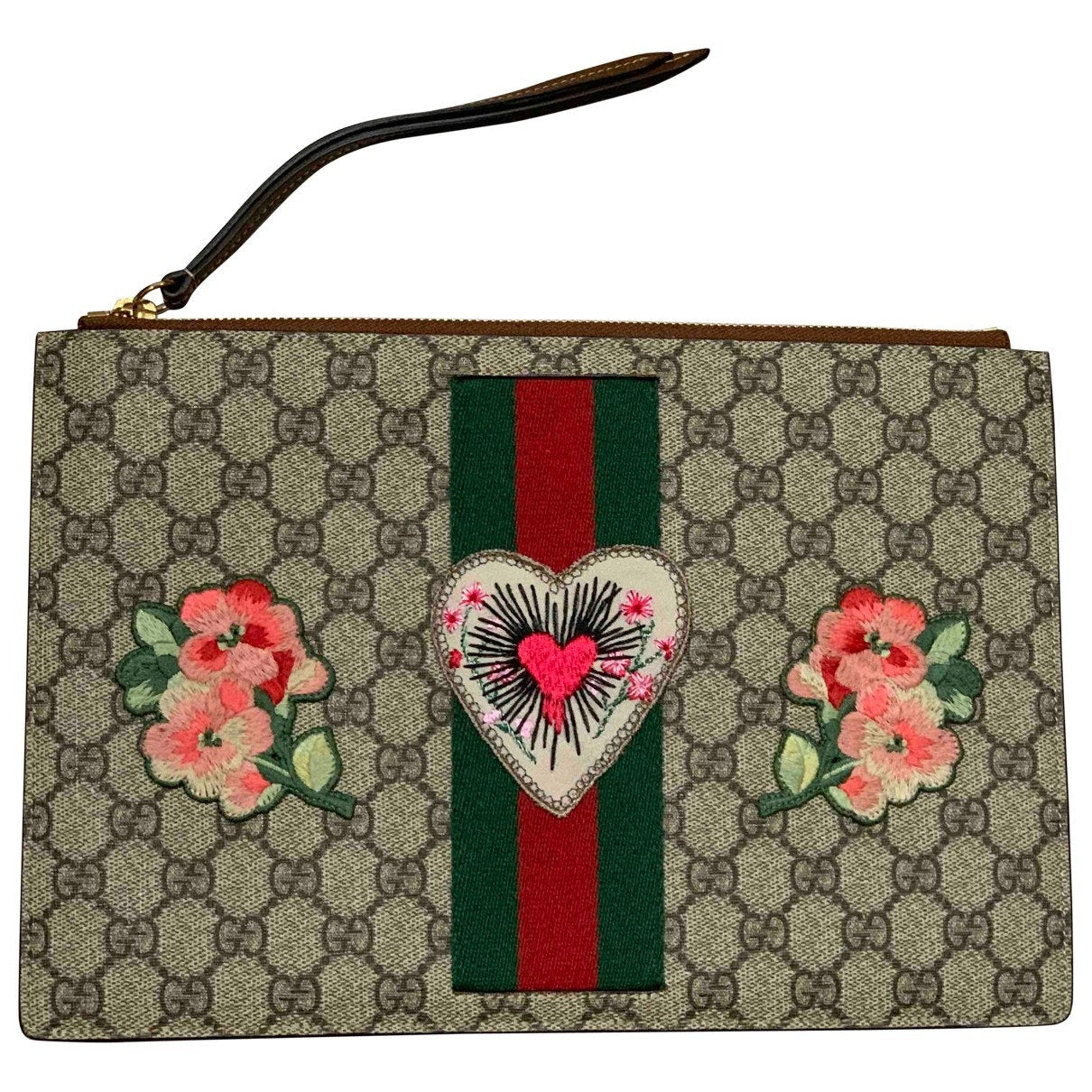 Gucci guccy clutch beige cloth clutch bag