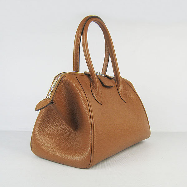 Hermes Luxury Paris Bombay Victoria Handbag Light Coffee Travel Bag