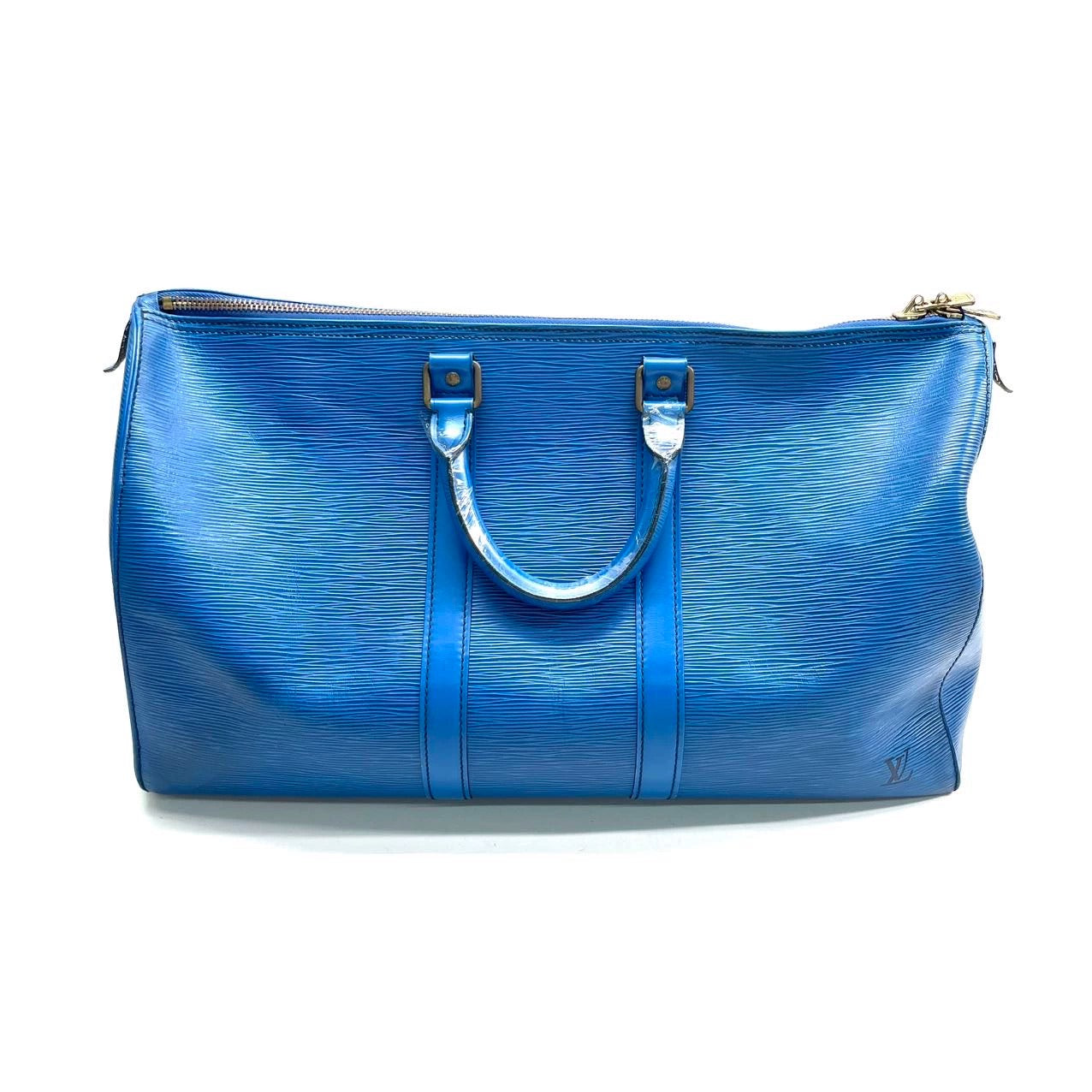 Louis Vuitton x Jeff Koons Keepall Bandouliere Peter Multicolor Blue Leather Epi Travel Bag