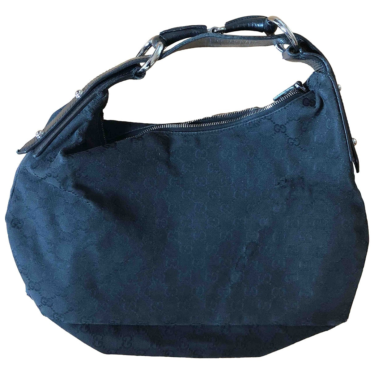 Gucci hobo black cloth handbag