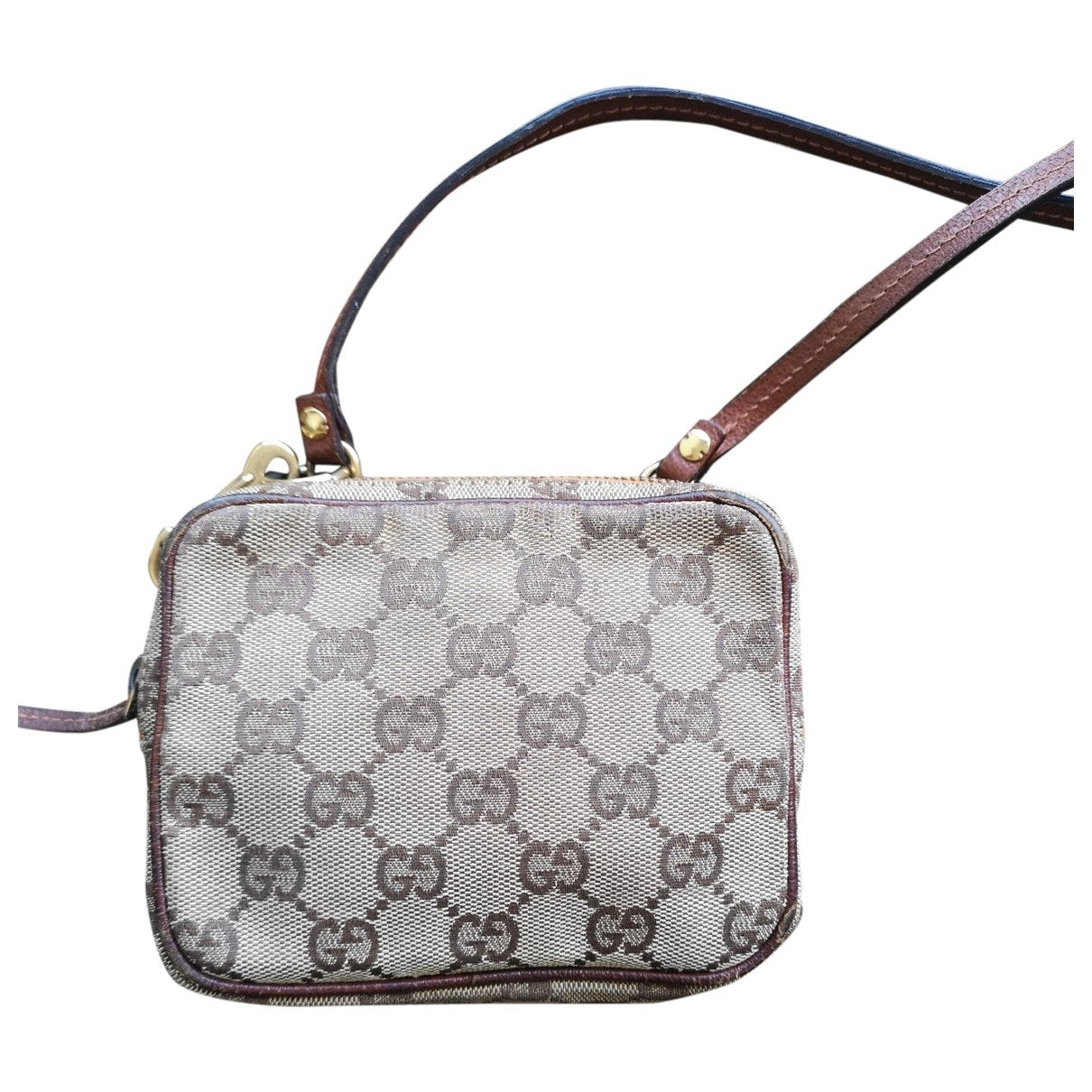 Gucci brown cloth handbag